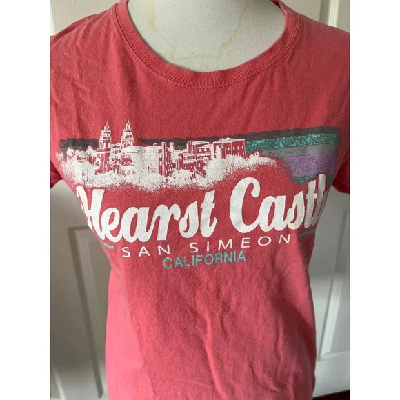 Gildan Tops - Hearst Castle Womens T Shirt Medium San Simeon California Travel Tourism Orange